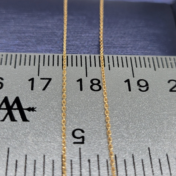 18K Gold Dainty Chain Necklace, 16" - FIXED ON PRICE - Picture 8 of 9